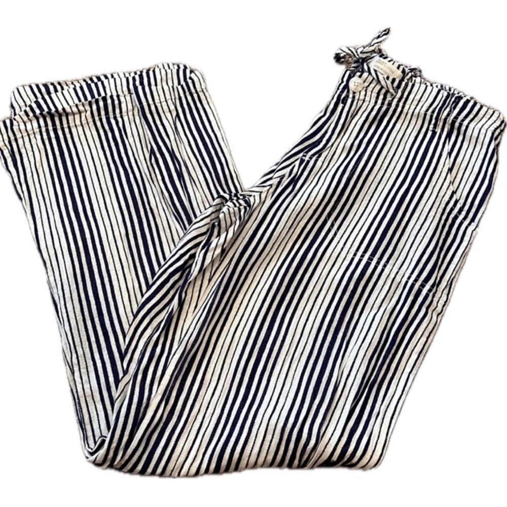 NWT Just Living Striped Navy & White Pants